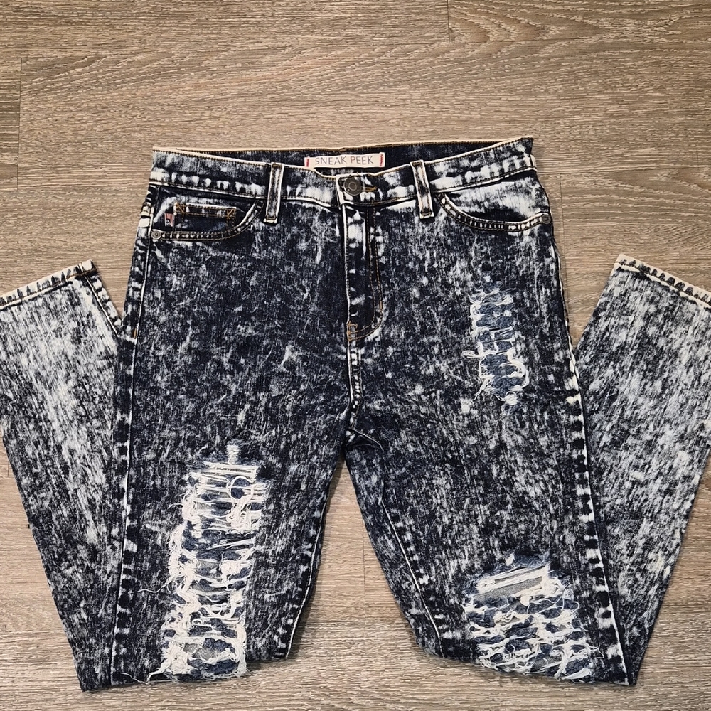 Sneak Peek Blue Acid Wash Jeans